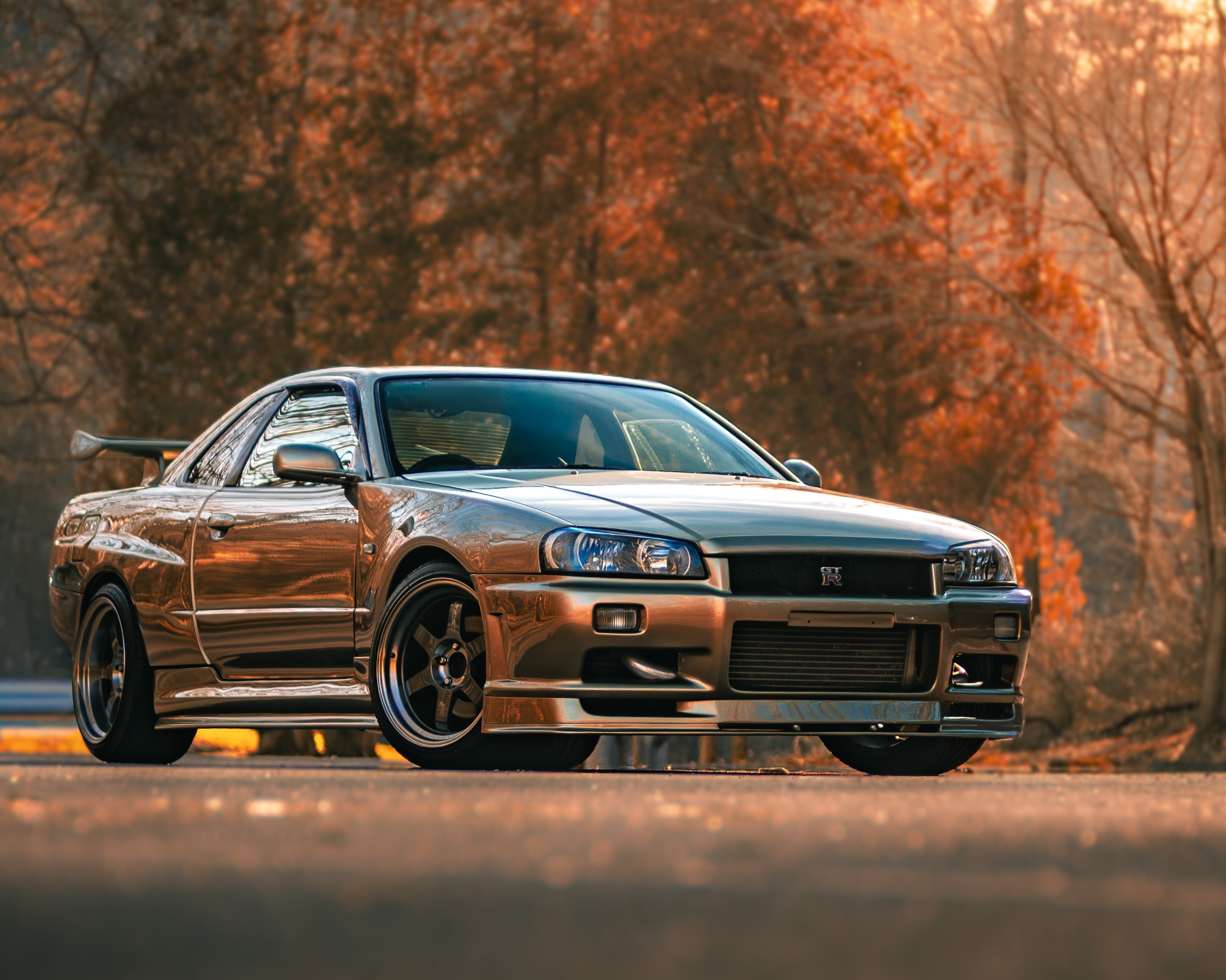 Nissan GT-R in autumn light